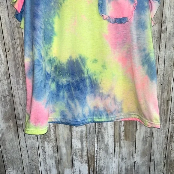 Jodifl Tie Dye Ruffle Blouse - Picture 3 of 5